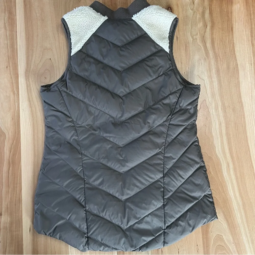 Athleta Responsible Tundra Down Puffer Shearling Vest